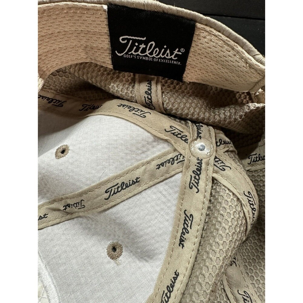 Titleist Hat Golf Baseball Adjustable Tan/Beige - Picture 5 of 6